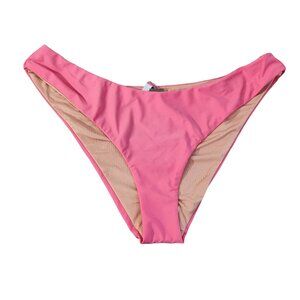 J. Crew Pink Curved Waist Cheeky Bikini Bottom New With Tags Womens Size XL